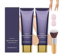 2 pezzi New All-Over Complexion Perfector Con Pennello,Fondotinta Correttore Per Tatuaggi,Trucco Per Gambe Impermeabile, Per Le Cicatrici Delle Braccia Delle Gambe (Naturale, Taglia)