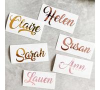 2 Pezzi Nome Personalizzato Adesivi Vinile Decalcomania Per Bottiglia D'acqua O Di Vetro, Personalizzato Sposa Sposo Damigella D'onore Nomi Adesivi, Etichette Calligrafia, Adesivi Di Nozze(10 cm)