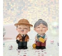 2 pezzi nonno e nonna torta topper creativo ornament dessert topper set