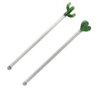 2 pezzi Nover Mescolatura Vino Swizzle Sticks Creative Glass Cocktail Stirrer