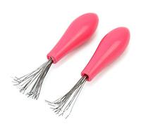 2 pezzi nuovo pettine spazzola detergente per capelli detergente per rimozione di metallo strumento per manico in plastica riutilizzabile comodo ed ecologico Durata