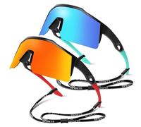 2 Pezzi Occhiali da Sole Bambino Bambina,Polarizzati Protezione UV400 Occhiali Veloci Occhiali Sportivi Running Ciclismo Tennis per 5 a 14 Anni