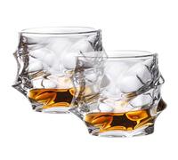 2 pezzi occhiali da whisky da whisky da 330 ml di in addensano rocce di trasparenza del vetro bourbon alla moda