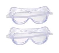 2 pezzi occhiali protettivi porosi occhiali protettivi antivento toni terra materiale PVC trasparente non medicale