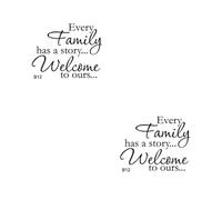 2 pezzi Ogni famiglia ha una storia Benvenuti nella nostra Adesivo murale