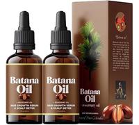 2 Pezzi Olio Batana Per Capelli | 60ml BatanaOil | Olio Per Capelli Con Rosmarino Per La Crescita | Olio Di Batana Crudo Biologico D'Honduras Con Rosmarino | Essenza Nutriente Per Addensare Il Cab