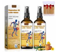 2 pezzi Olio Di Magnesio Veleno D'Api Joint Healing Spray,Efficace Sollievo, Per Schiena, Collo, Mani