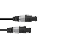 2 pezzi - OMNITRONIC Cavo Altoparlanti 2x1,5 mm² 5m Nero - Connessione Professi