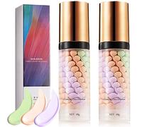 2 pezzi One Step Color Corrector Natural Isolation Cream Primer per il viso Trucco Tricolore Crema idratante colorata Controllo del sebo e idrata