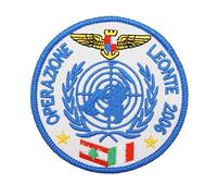 2 pezzi OPERAZIONE LEONTE Italia Militare Ricamato Patch Badge con Gancio e Loop Backing
