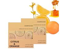 2 pezzi Orange Vc Solid Hair Sapone Solido, balsamo per shampoo, olio per cuoio capelluto e sporco, pulire delicatamente il cuoio capelluto, ridurre l'effetto crespo, volume dei capelli per donne e