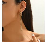 2 pezzi Orecchini pendenti in stile boho vintage con nappine dorate, in lega di rame, a forma di serpente, adatti per indossare in occasioni sexy. Il colore oro vintage potrebbe scurirsi nel tempo ma 