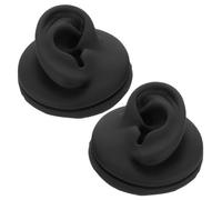 2 Pezzi Orecchio in Silicone Nero per Piercing e Orecchini | Riutilizzabile e Anatomico, per Principianti e Studenti di Agopuntura, Esposizione in Negozio e Fotografia