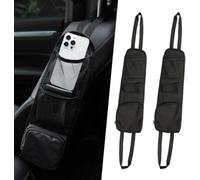 2 Pezzi Organizer Laterale per Sedile per Audi Q5 Sportback 2020-2024 | Presenta un layout in rete per un facile accesso Il profilo ultrasottile massimizza lo spazio senza occupare le gambe