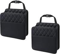 2 Pezzi Organizer Sedile Posteriore Auto per Audi Q2 Facelift 2021-2025 | Organizer per sedile auto in pelle premium Dotato di una rete e comode tasche laterali per massimizzare lo spazio interno