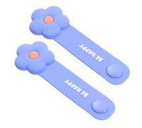 2 Pezzi Organizzatore Cavi in Silicone con Pulsante, Blu | Compatto e Facile da Usare, Adatto a Vari Cavi, Gestione Ordinata per Casa e Ufficio, Accessori per Computer