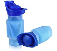 2 pezzi Orinale portatile di emergenza, maschile e femminile, retrattile, per adulti, da viaggio, per auto, vasino, piccolo orinale da campeggio, per l’escursionismo