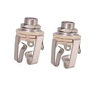2 Pezzi Ottone 1/4 "Stereo Output Jack Piastra per Chitarra Basso Pickup Attivo