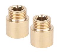 2 Pezzi Ottone G1/2 Maschio a Femmina, 20 mm Connettore per Braccio Doccia Braccio Estensione Soffione Doccia Idraulico Collegamento Adaptateur de Tuyau di Accessori per il Bagno