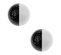 2 Pezzi Palla da Allenamento per Golf, Doppio Strato Semplice | Gomma Sintetica e Resina, Controllo Visivo della Distanza, per Tappetini e Buche, Casa