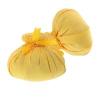2 Pezzi Palla da Massaggio Erboristica Thailandese Gialla in Cotone | Impacco Caldo, Uso Domestico, Formato Portatile, Ingredienti Erboristici Sicuri