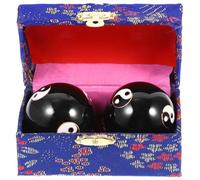 2 Pezzi Pallina Antistress Mano in Metallo Nera, Sfera Rotante | Texture Unica e Finitura Lucida, per Dita e Palmo, Uso Portatile a Casa o Nelle Pause di Viaggio Colore Casuale