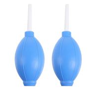2 Pezzi Pallina Soffiante Blu in Silicone Ovale con Beccucci Corti | Pulizia Manuale senza Energia, Compatta e Portatile, per Lenti e Tastiere di Dispositivi Elettronici