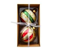2 Pezzi Palline di Natale Decorazioni per Albero Pendenti Natalizi Palle Sospese di Pregiata Fattura in Vetro Lavorato Adatto per Matrimoni E Banchet, Style B