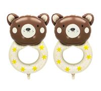 2 Pezzi Palloncini Foil Con Orso Ad Anello Decorazioni Per Baby Shower Palloncini Per Bambini Palloncino Foil Orsi Palloncino Per Neonati