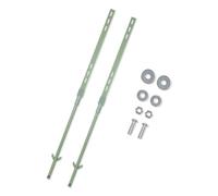 2 pezzi Palo in metallo pali per cartelli da giardino da giardino per la protezione di sicurezza, segnale di avvertimento sul fango prato, ecc. 36 pollici (verde, 3 piedi)