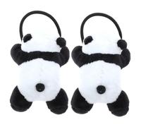 2 pezzi Panda Capelli Coreano Coreano Fermagli Per Capelli Croccanti Per Le Ragazze Orecchie Ragazze Per Capelli Animali Scricchiolii Elastici Per Capelli Formare Scheda Di