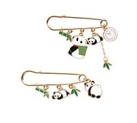 2 Pezzi Panda Spille, RosyFate Spille Panda, Spilla Pin Regalo Distintivo, Cute Panda Spilla, Bambino Panda Spilla, Orgoglio Smalto Spille, Spilla a Forma di Panda con Bottoni a Forma di Animale