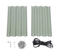 2 Pezzi Pannelli da Letto da Giardino Rialzati, 304 in Gomma in Acciaio Inossidabile Ovale Grande Piatti di Terra Patio in Metallo Kit di Fioriera Alzata per Fioriera per Casa,