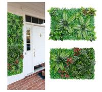 2 Pezzi Pannelli Da Parete In Erba Artificiale, 60 X 40 Cm Pannelli Da Parete Per Piante Artificiali, Pianta Verde Realistica, Siepe Artificiale Jungle, Decorazione Per Pareti, Balconi E Giardini