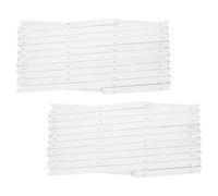 2 Pezzi Pannello Traliccio in Legno Estensibile per Rose e Viti | Bianco, Montaggio Semplice, Struttura Stabile, Lunghezza Regolabile, per Terrazzi e Giardino, Uso Decorativo