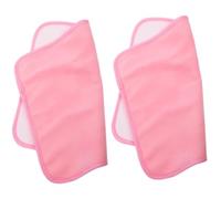 2 Pezzi Panno per Impacco Olio di Ricino Riutilizzabile, Velluto | Tessuto a Strato D'aria, Design Semplice e Delicato, per Meditazione e Relax, Rosa