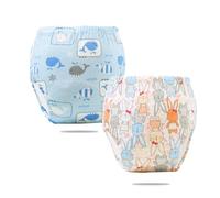 2 Pezzi Pannolino da Nuoto, Pannolini Lavabili Pannolini da Nuoto, Pannolino da Nuoto Pannolini Nuoto Costume Neonato Pantaloni da Nuoto Costume Piscina Neonata Riutilizzabile, 0-3 Anni