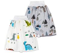2 Pezzi Pantaloni da Allenamento per Bambini, Pannolino Assonnato Pull-up per Urina, Tessuto di Cotone con Vita Alta, M(0-4T), 1-4 Anni