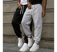 2 pezzi Pantaloni della tuta casual da uomo, colore unito, morbidi e confortevoli, adatti per corsa, casa, attività all'aperto, possono anche essere un regalo da matrimonio L,M,S,XL,XS,XXLColore unico