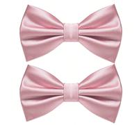 2 pezzi Papillon da uomo a tinta unita a doppio strato, papillon formale da business per abito, papillon da testimone per matrimonio e banchetto Tagli UnicaColore unicoPoliestere