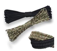 2 Pezzi Paracord 4mm,Corda da Paracadute,Cavo Multiuso,2 Colori 31m Ciascuno,Ideale per Il Campeggio,l'outdoor,Intrecciare Braccialetti,Fatto a Mano(7 Fili)