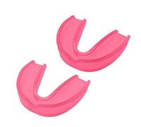 2 Pezzi Paradenti per Digrignare i Denti, Bite Bruxismo Notturno, Paradenti Modellabili per Digrignare i Denti, Riutilizzabile, Migliora la Qualità del Sonno, Rosa Trasparente