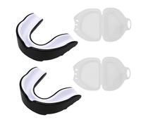 2 Pezzi Paradenti Sportivi per Adulti - Professionale per Boxe, Rugby, MMA e Taekwondo - Include 2 Portaprotessori Igienici