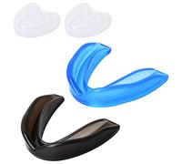 2 Pezzi Paradenti Sportivo blu e nero con Scatola igienica atletiche paradenti professionale protezioni per la bocca per judo boxe MMA karate judo muay thai arti marziali e altri sport di contatto