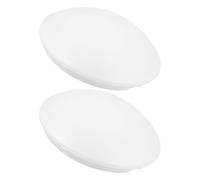 2 Pezzi Paralume in Plastica Bianca, Clip-on, 24,5 CM | Copertura Moderna per Luci da Soffitto, Apertura 24, 5cm, Installazione a Scatto, per Ufficio e Casa