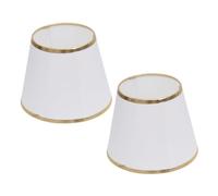 2 Pezzi Paralume in Stoffa Oro Fatto a Mano, Moderno, per Lampade | Copertura Decorativa a Luce Diffusa, Ricambio per Arredi, Semplice da Abbinare ad Altri Elementi