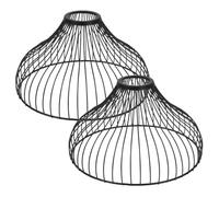 2 Pezzi Paralume per Lampada a Gabbia, Design Geometrico | Struttura Aperta e Leggera, Montaggio Rapido, per Lampadari e Bulbi Edison, Effetto Soft e Protettivo