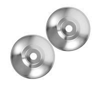 2 Pezzi Paralume per Riscaldamento Pollame 31x31x3 Cm in Ferro Inox