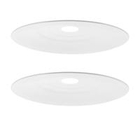 2 pezzi Paralume Rotondo Bianco in Metallo Ferro, Protezione lampadina | Diffusore per Plafoniera e Lampade Stradali, Luce Morbida, Stile Moderno e Vintage, Uso Residenziale