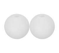 2 Pezzi Paralume Rotondo in Acrilico Bianco, Globo Singolo Foro